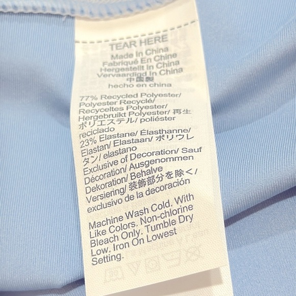 NWOT JCREW Blue CloudStretch high-rise BIKE short sz L - Picture 4 of 6